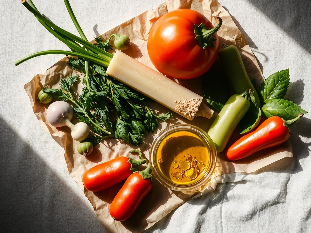 Ingredientes frescos de época