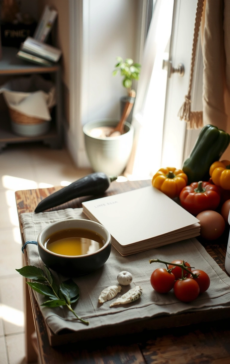 Planeamento de refeições e ingredientes frescos